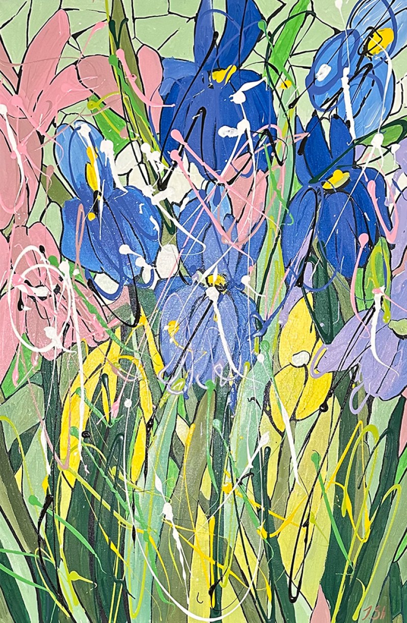 Dancing Petals- Abstract Irises